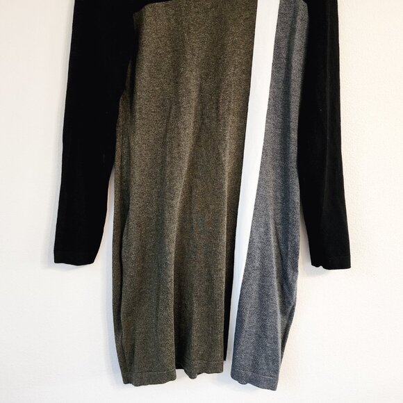 INC Color Block Knit Tunic Sweater Dress Women Sz L Long Sleeve Viscose Blend - Picture 5 of 15